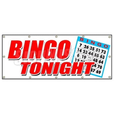 Signmission BINGO TONIGHT BANNER SIGN public welcome free cards cash play win B-120 Bingo Tonight
